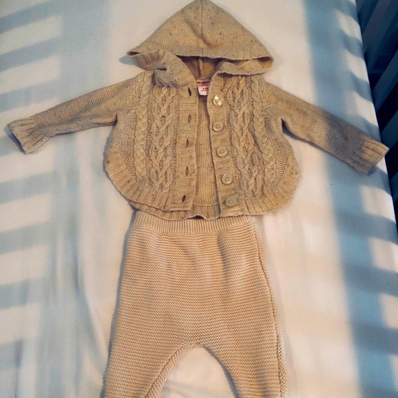 3-6m neutral Baby Girl Knit Set - Picture 2 of 6